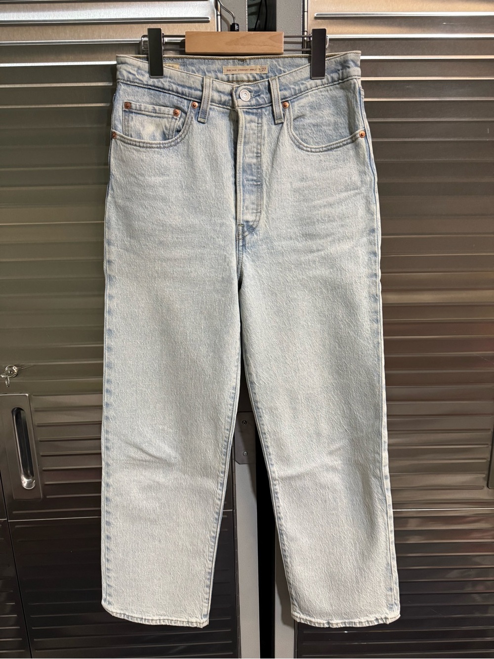 New Levi’s Premium Ribcage Straight Ankle Jeans Light Wash Size 27